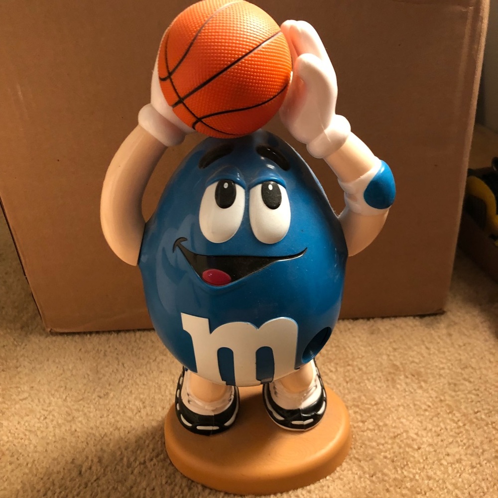 Blue basketball M&M candy dispenser